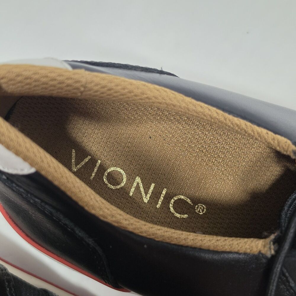Vionic Carmen Leather Black Sneakers Womens 6.5M Comfort Orthopedic - Picture 7 of 8